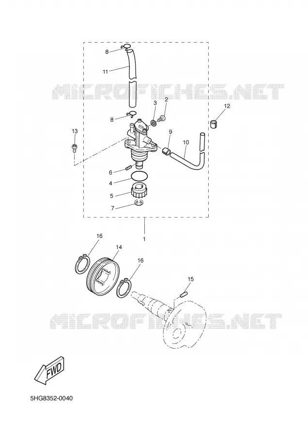 OIL PUMP Yamaha SCOOTER 50 2003 SLIDER  EW50