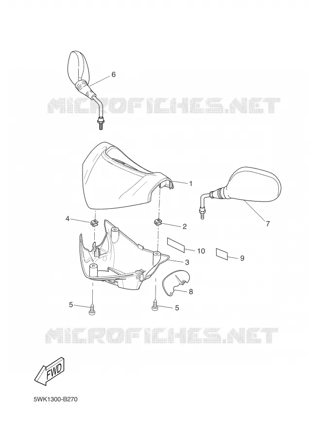 COVER 1 Yamaha SCOOTER 50 2003 SLIDER  EW50