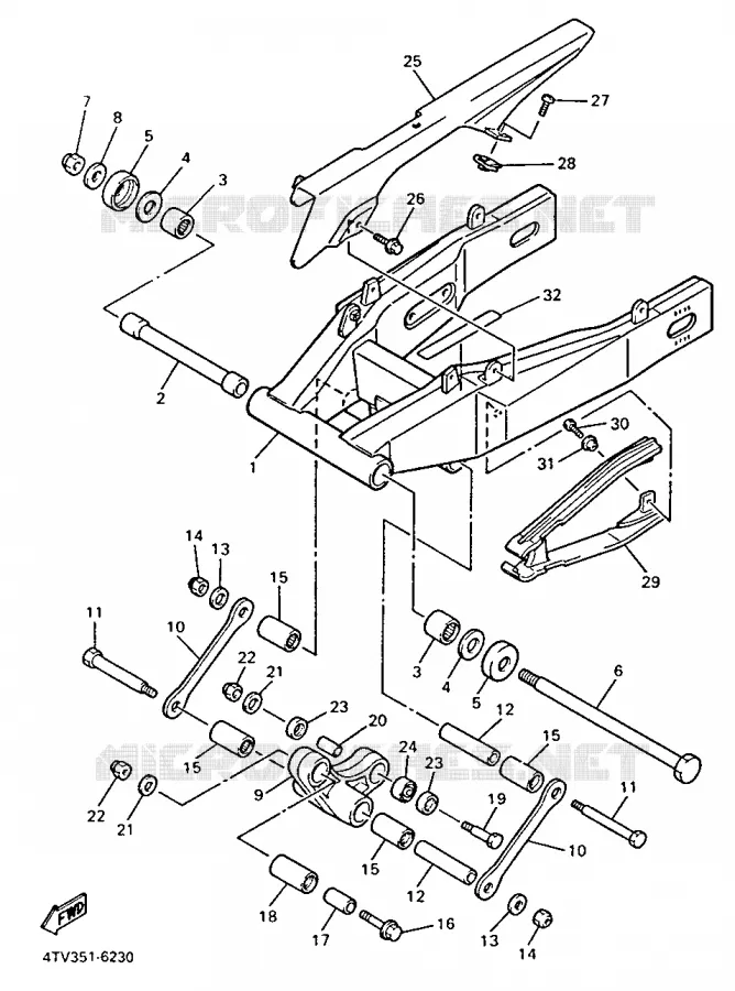 SWINGARM Yamaha MOTO 600 1999 THUNDERCAT  YZF600R