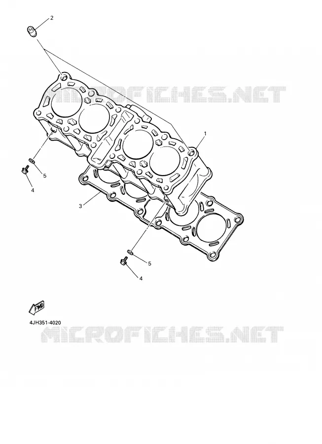 CYLINDER Yamaha MOTO 600 2000 THUNDERCAT  YZF600R