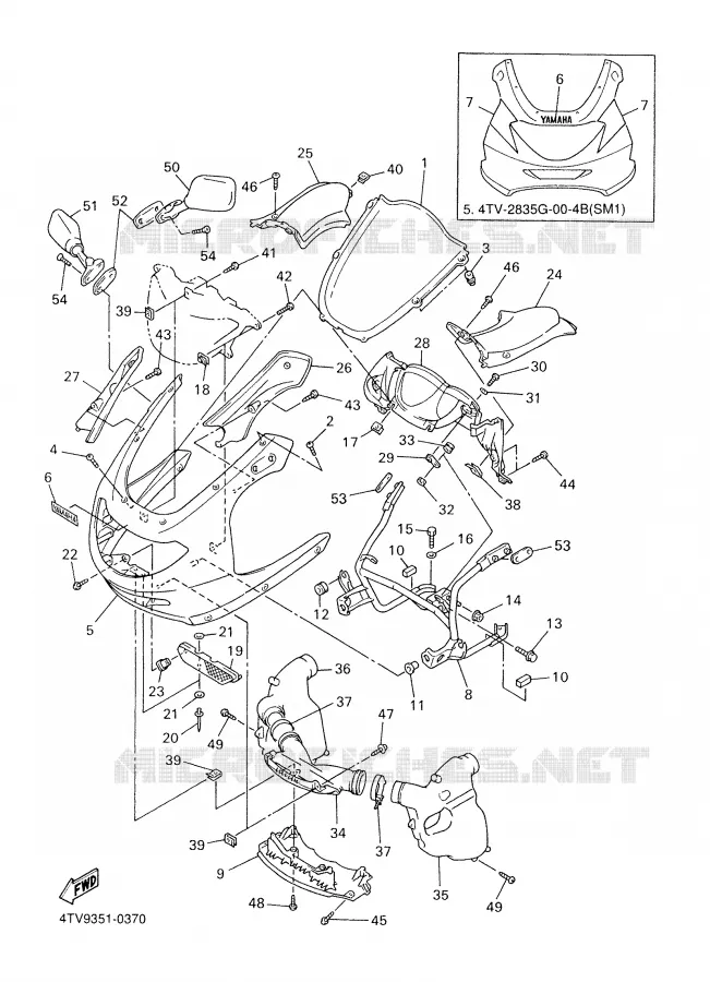 COVER 1 Yamaha MOTO 600 2000 THUNDERCAT  YZF600R