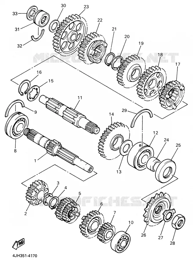 TRANSMISSION Yamaha MOTO 600 2000 THUNDERCAT  YZF600R