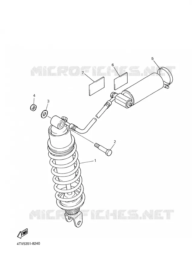 REAR SHOCK ABSORBER Yamaha MOTO 600 2000 THUNDERCAT  YZF600R