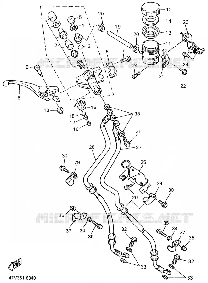 FRONT MASTER CYLINDER Yamaha MOTO 600 2000 THUNDERCAT  YZF600R