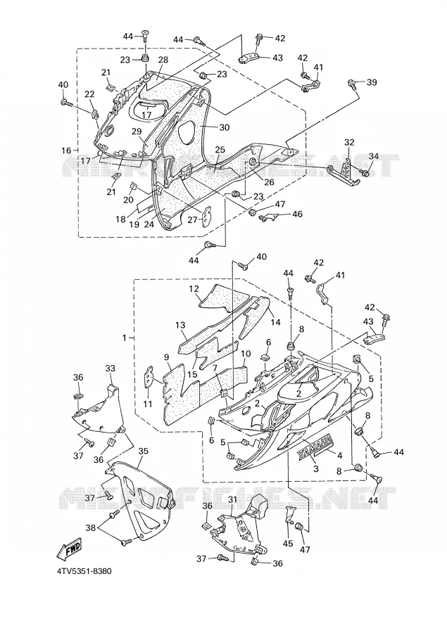 COVER 2 Yamaha MOTO 600 2000 THUNDERCAT  YZF600R