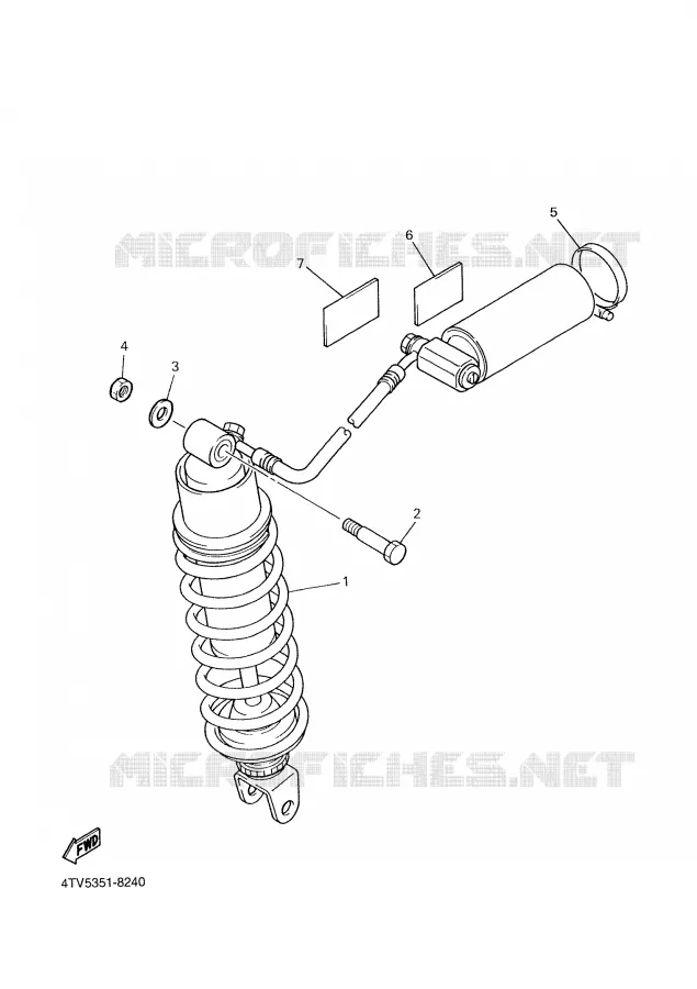 REAR SHOCK ABSORBER Yamaha MOTO 600 2000 THUNDERCAT  YZF600R