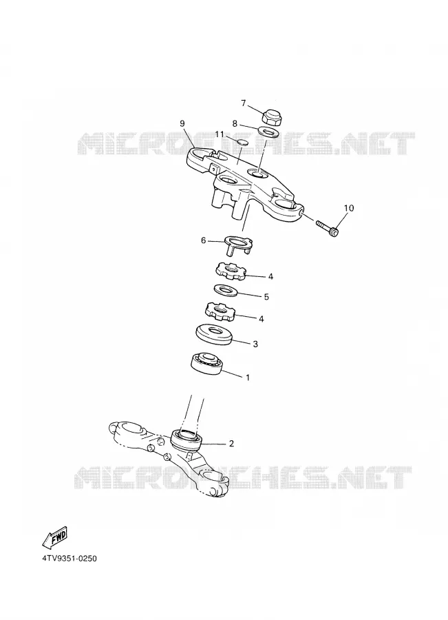 STEERING Yamaha MOTO 600 2000 THUNDERCAT  YZF600R