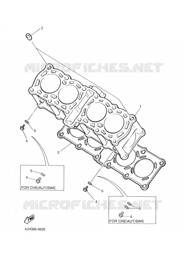 CYLINDER Yamaha MOTO 600 2000 THUNDERCAT  YZF600R