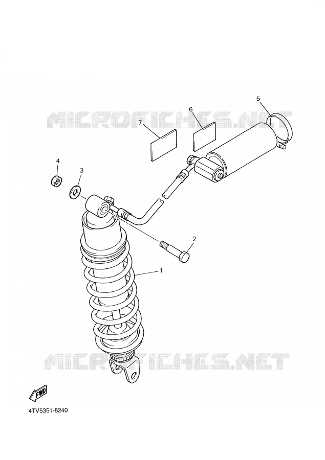 REAR SHOCK ABSORBER Yamaha MOTO 600 2000 THUNDERCAT  YZF600R