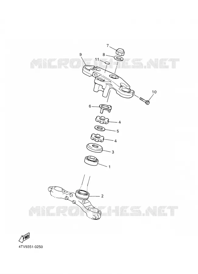 STEERING Yamaha MOTO 600 2000 THUNDERCAT  YZF600R