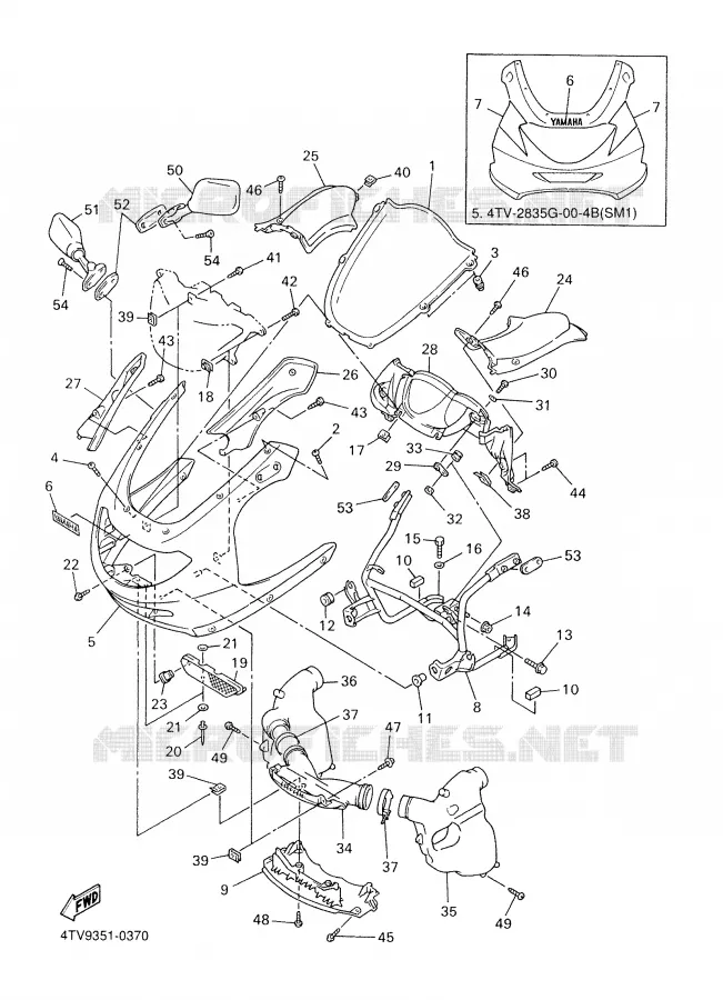 COVER 1 Yamaha MOTO 600 2000 THUNDERCAT  YZF600R