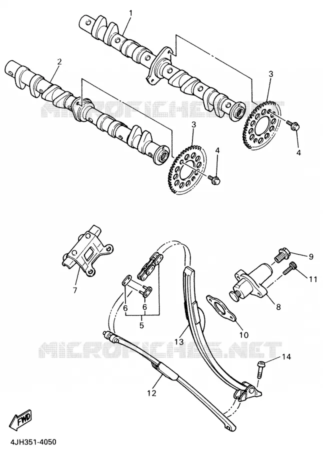 CAMSHAFT / TIMING CHAIN Yamaha MOTO 600 2000 THUNDERCAT  YZF600R