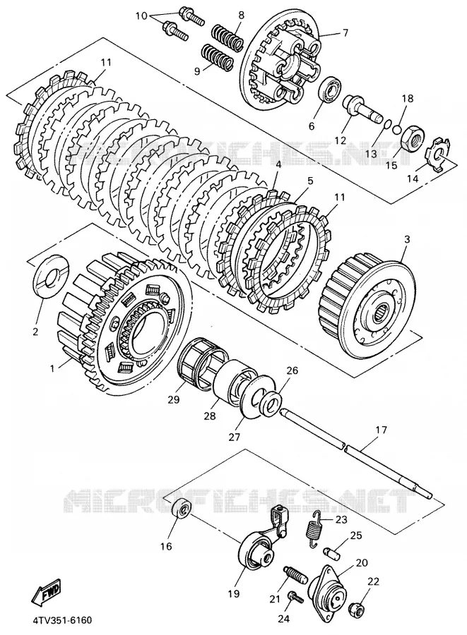 STARTER CLUTCH Yamaha MOTO 600 2001 THUNDERCAT  YZF600R