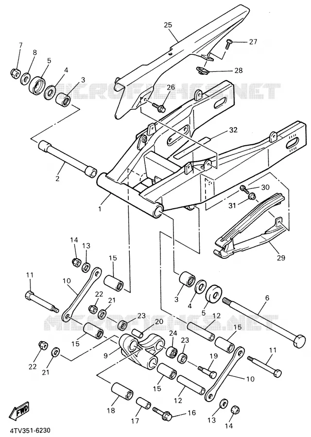 SWINGARM Yamaha MOTO 600 2001 THUNDERCAT  YZF600R
