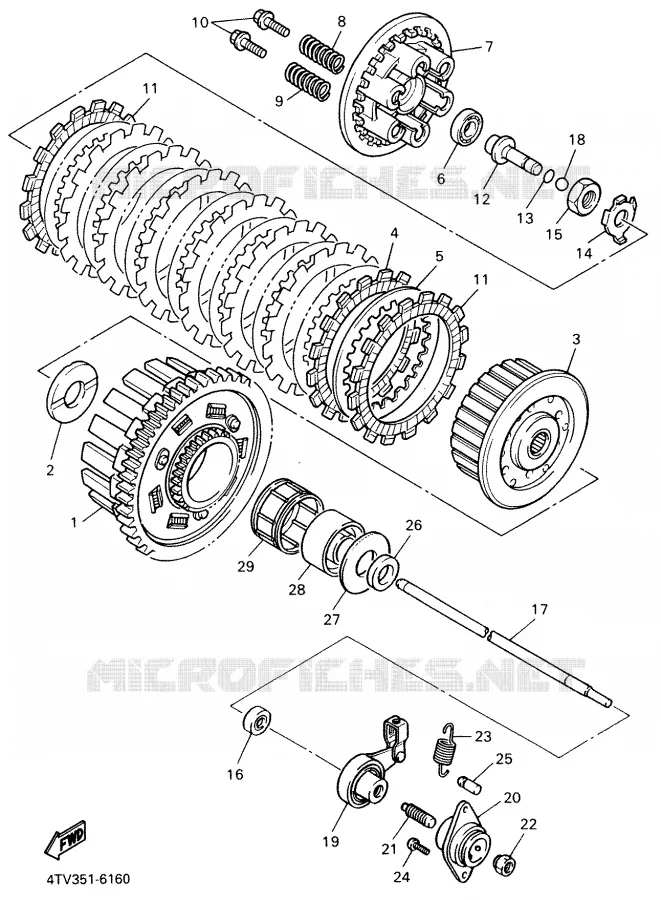 STARTER CLUTCH Yamaha MOTO 600 2001 THUNDERCAT  YZF600R