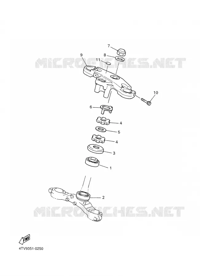 STEERING Yamaha MOTO 600 2001 THUNDERCAT  YZF600R