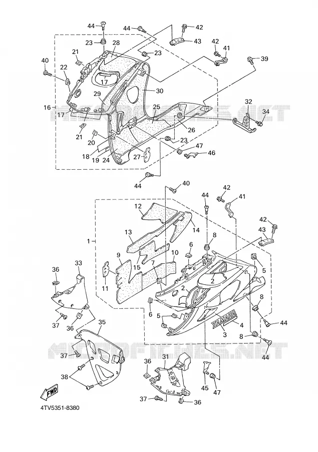 COVER 2 Yamaha MOTO 600 2001 THUNDERCAT  YZF600R