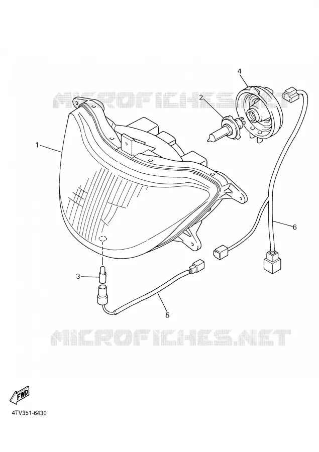 HEADLIGHT Yamaha MOTO 600 2001 THUNDERCAT  YZF600R