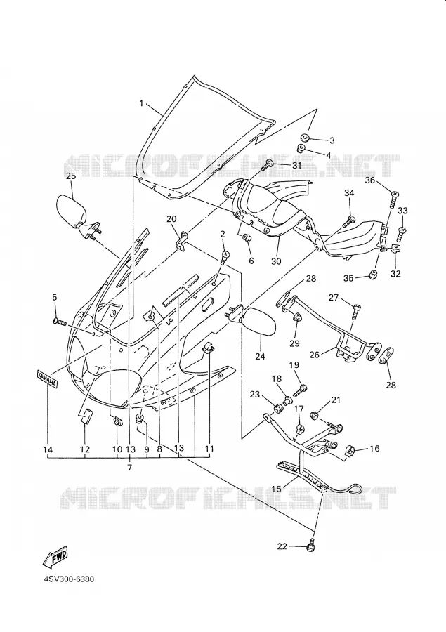 COVER 1 Yamaha MOTO 1000 2001 THUNDERACE  YZF1000R