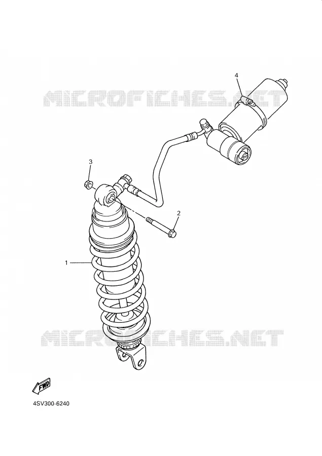 REAR SHOCK ABSORBER Yamaha MOTO 1000 2001 THUNDERACE  YZF1000R