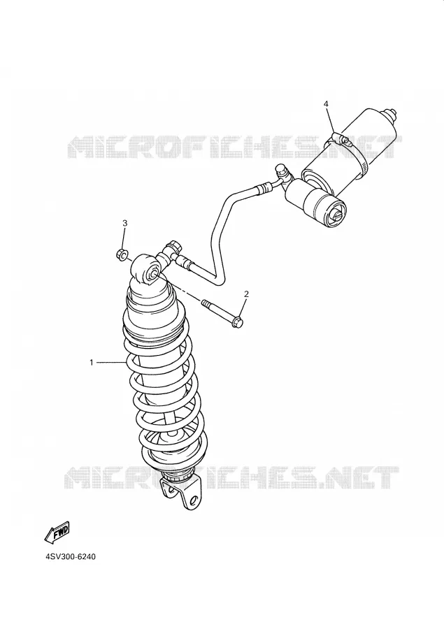 REAR SHOCK ABSORBER Yamaha MOTO 1000 2001 THUNDERACE  YZF1000R