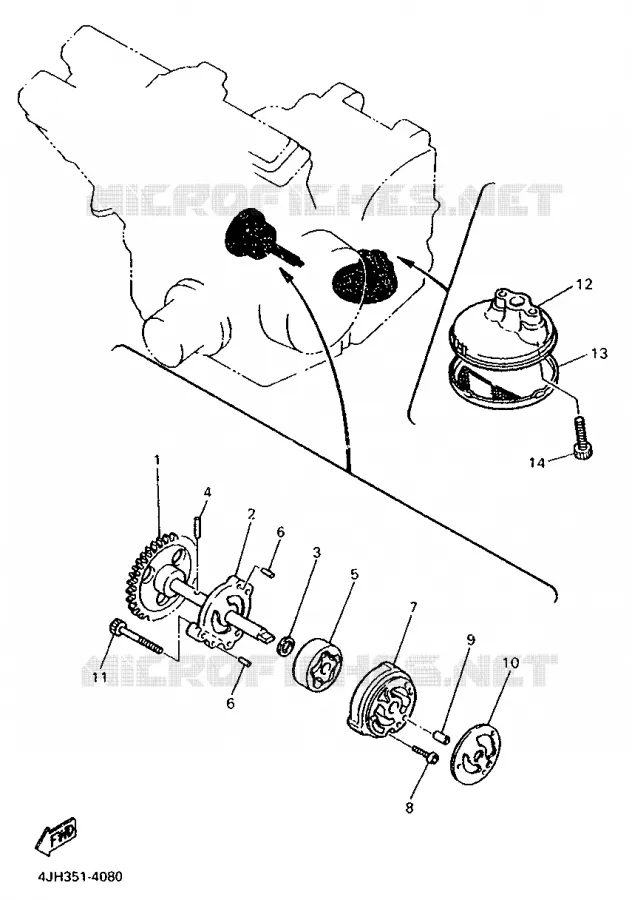 OIL PUMP Yamaha MOTO 600 1996 THUNDERCAT  YZF600R