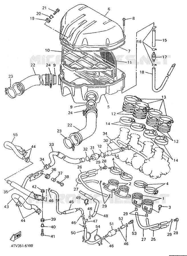 INTAKE Yamaha MOTO 600 1996 THUNDERCAT  YZF600R