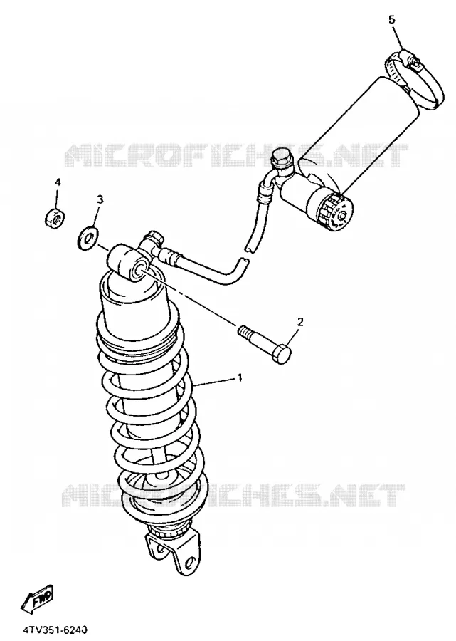 REAR SHOCK ABSORBER Yamaha MOTO 600 1996 THUNDERCAT  YZF600R
