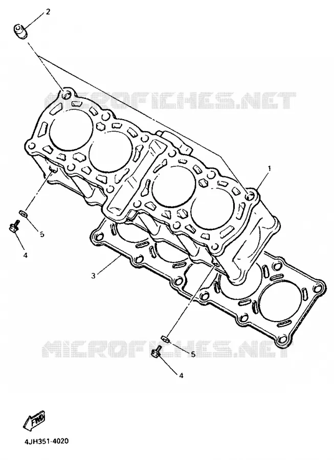 CYLINDER Yamaha MOTO 600 1996 THUNDERCAT  YZF600R
