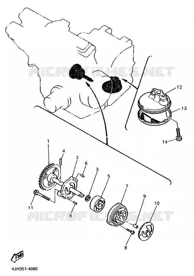 OIL PUMP Yamaha MOTO 600 1996 THUNDERCAT  YZF600R