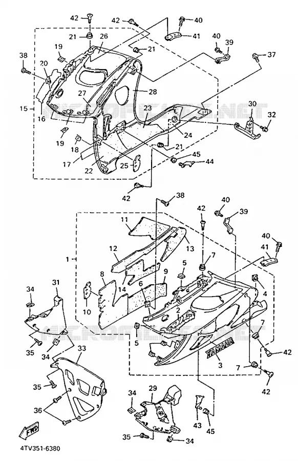 COVER 2 Yamaha MOTO 600 1997 THUNDERCAT  YZF600R