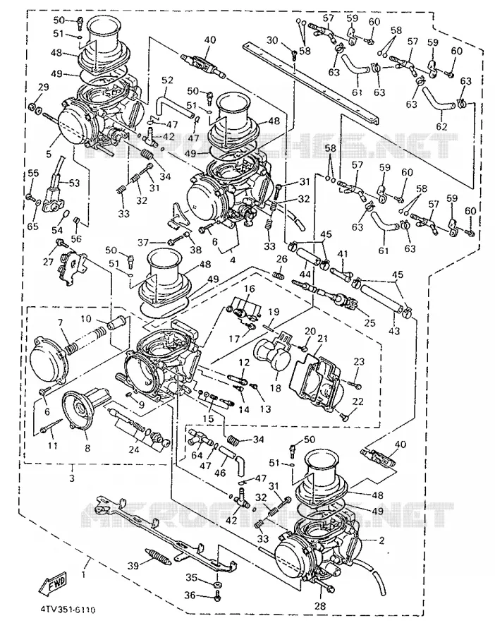 CARBURETOR Yamaha MOTO 600 1997 THUNDERCAT  YZF600R