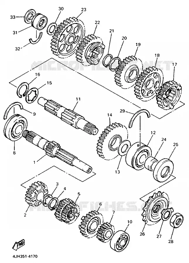 TRANSMISSION Yamaha MOTO 600 1997 THUNDERCAT  YZF600R