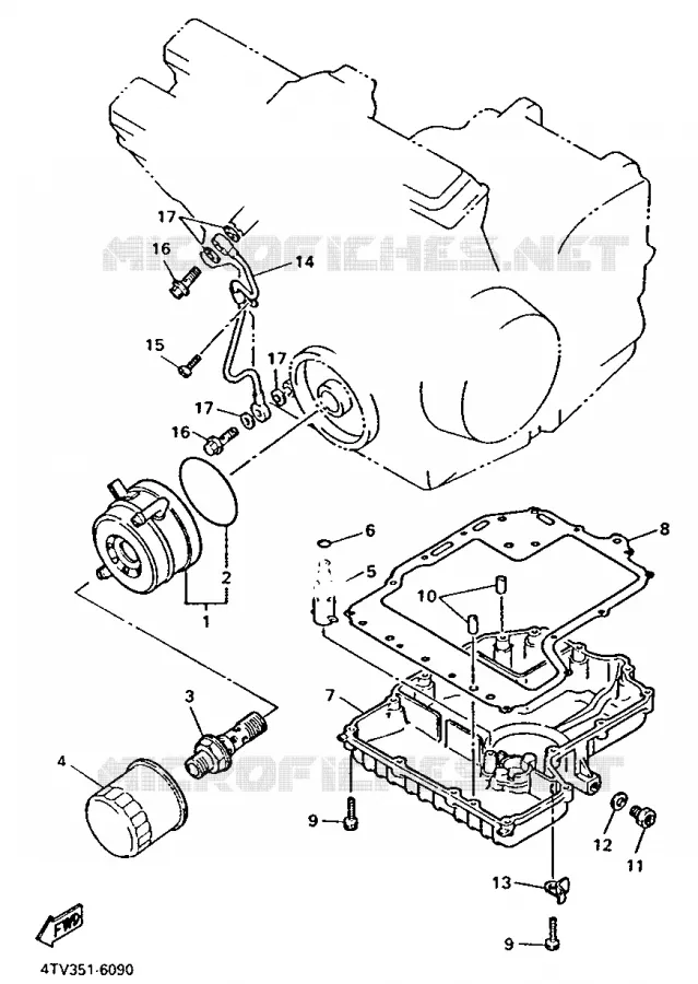 OIL COOLER Yamaha MOTO 600 1997 THUNDERCAT  YZF600R