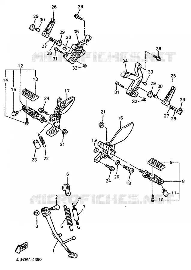 STAND / FOOTREST Yamaha MOTO 600 1997 THUNDERCAT  YZF600R
