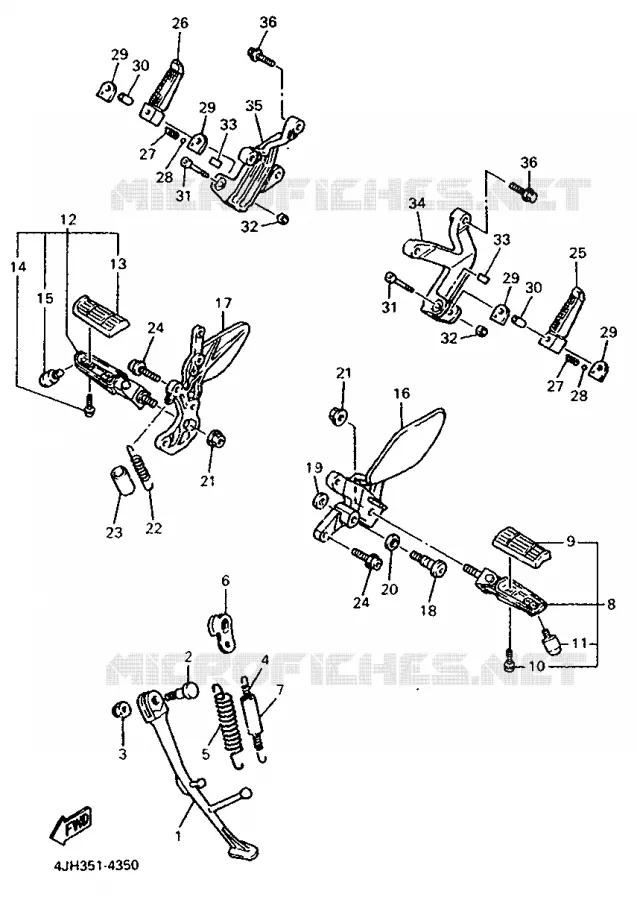 STAND / FOOTREST Yamaha MOTO 600 1997 THUNDERCAT  YZF600R