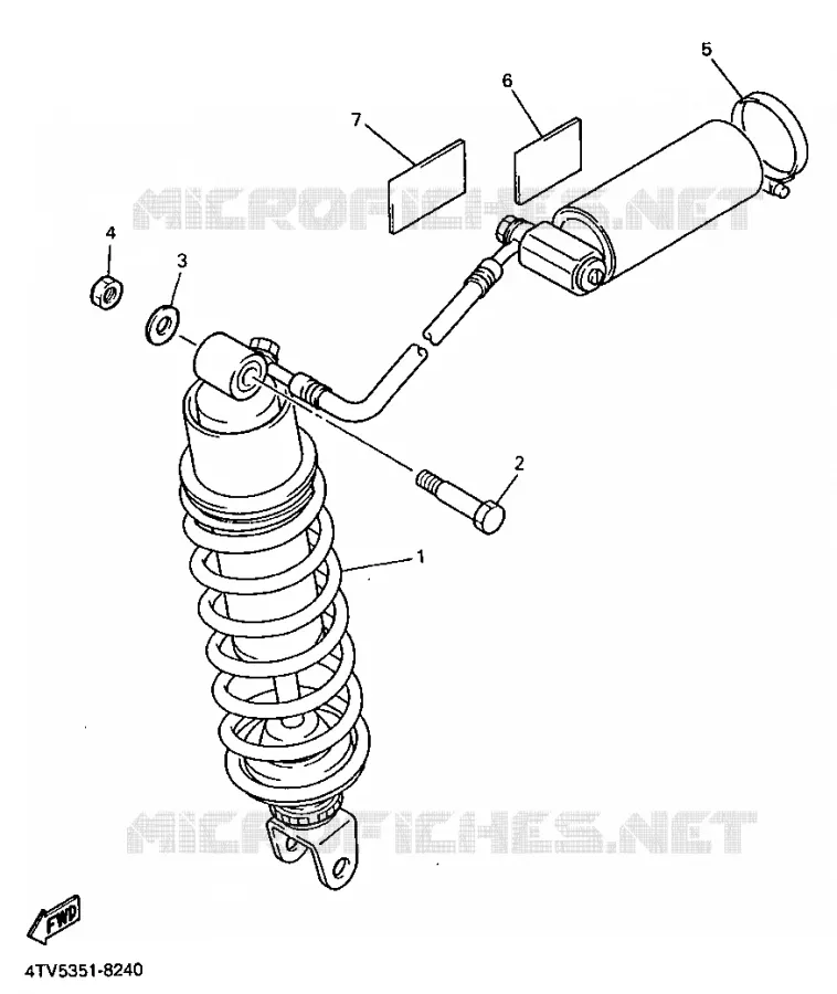 REAR SHOCK ABSORBER Yamaha MOTO 600 1998 THUNDERCAT  YZF600R