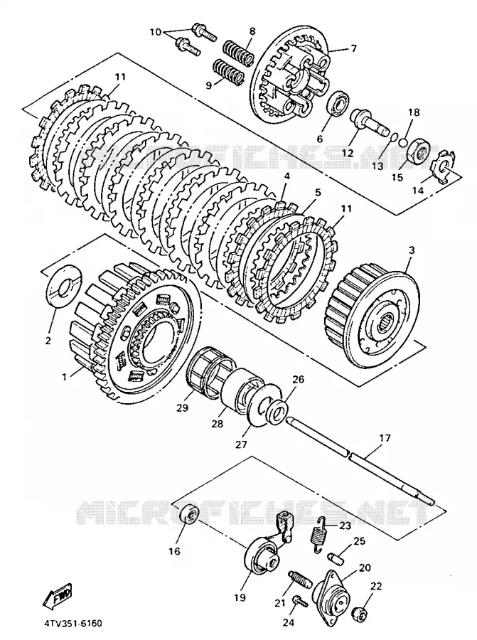 STARTER CLUTCH Yamaha MOTO 600 1998 THUNDERCAT  YZF600R