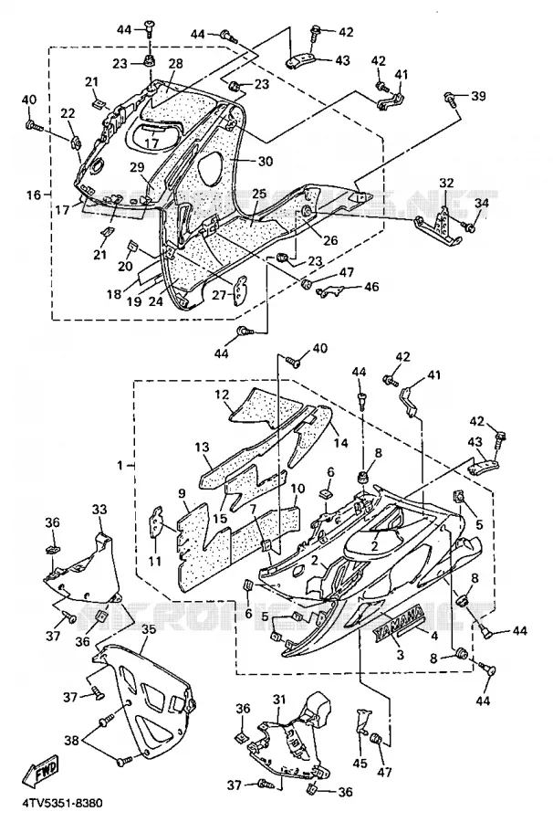 COVER 2 Yamaha MOTO 600 1998 THUNDERCAT  YZF600R