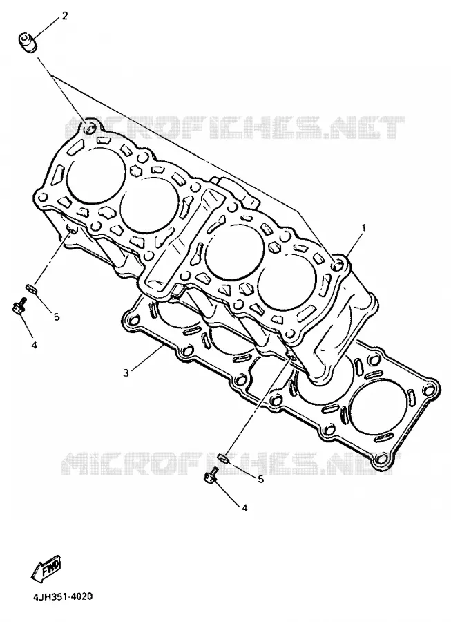 CYLINDER Yamaha MOTO 600 1998 THUNDERCAT  YZF600R