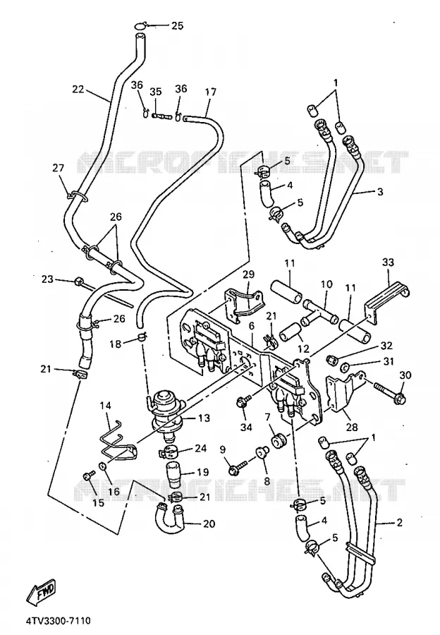 AIR INDUCTION SYSTEM AIS Yamaha MOTO 600 1998 THUNDERCAT  YZF600R