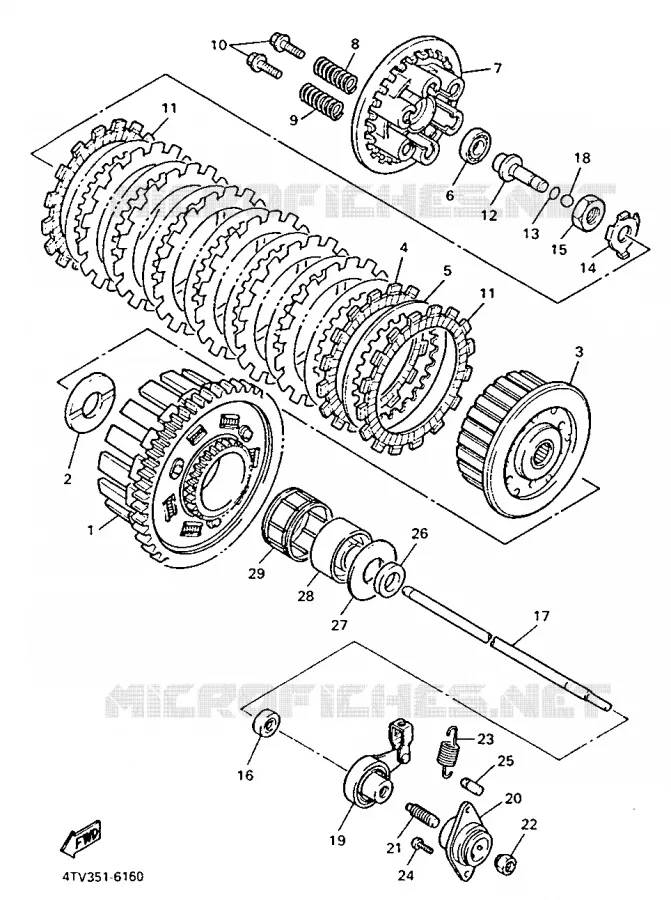 STARTER CLUTCH Yamaha MOTO 600 1998 THUNDERCAT  YZF600R