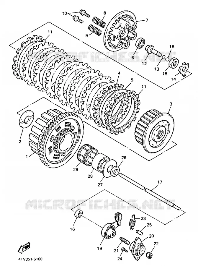 STARTER CLUTCH Yamaha MOTO 600 1998 THUNDERCAT  YZF600R