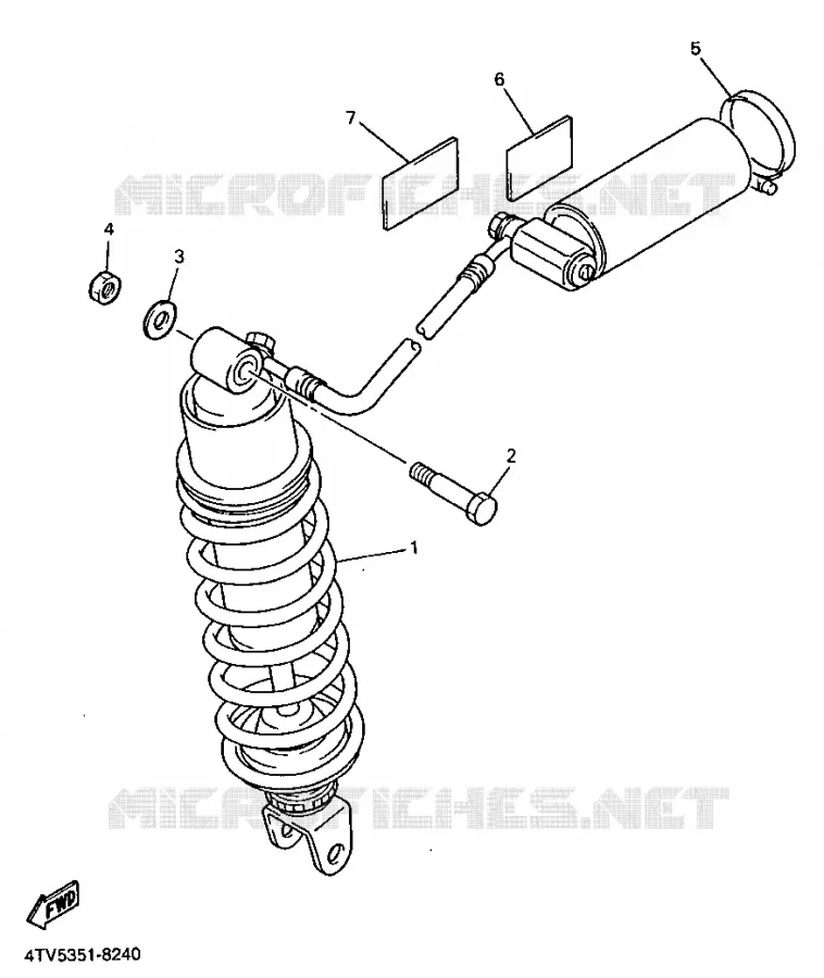 REAR SHOCK ABSORBER Yamaha MOTO 600 1998 THUNDERCAT  YZF600R