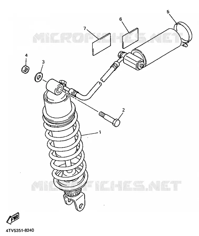 REAR SHOCK ABSORBER Yamaha MOTO 600 1998 THUNDERCAT  YZF600R