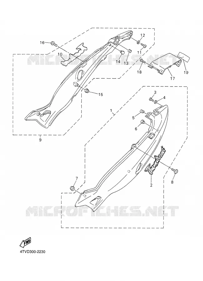 SIDE COVER Yamaha MOTO 600 2002 THUNDERCAT  YZF600R