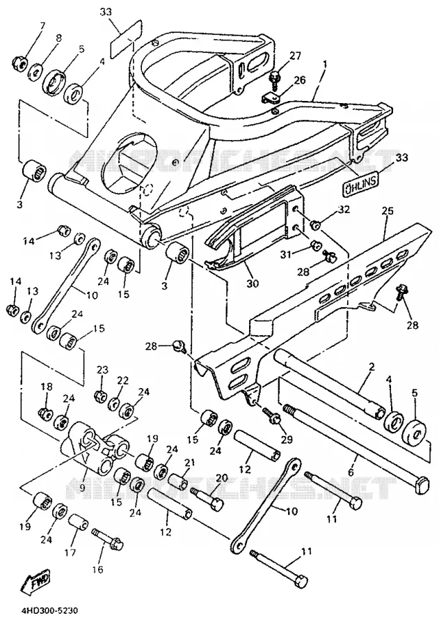 SWINGARM Yamaha MOTO 750 1996 YZF  YZF750R