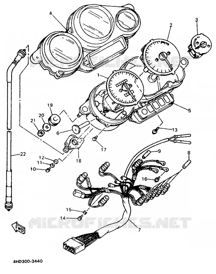 ALTERNATIVE METER - FOR ENGLAND / IRELAND Yamaha MOTO 750 1993 YZF  YZF750SP