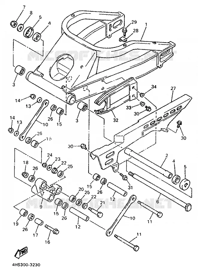 SWINGARM Yamaha MOTO 750 1993 YZF  YZF750SP