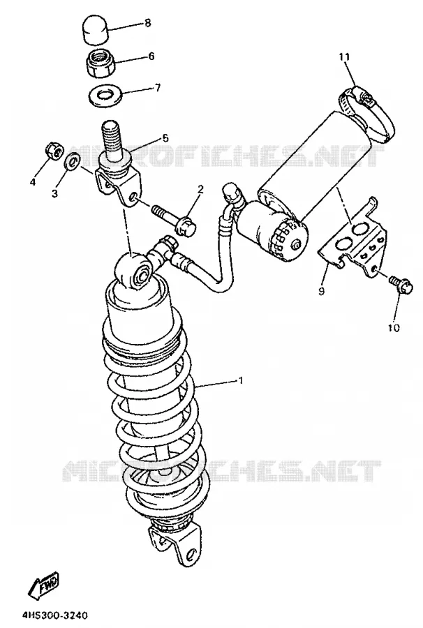 SWINGARM / SHOCK ABSORBER Yamaha MOTO 750 1993 YZF  YZF750SP